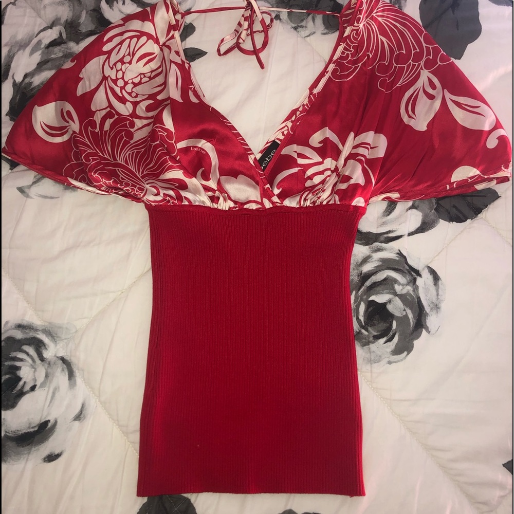 Bebe red top size SX